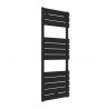 500mm (w) x 1200mm (h) "Solaris" Black Designer Towel Rail