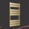 500mm (w) x 840mm (h) "Solaris" Brushed Brass Designer Towel Rail