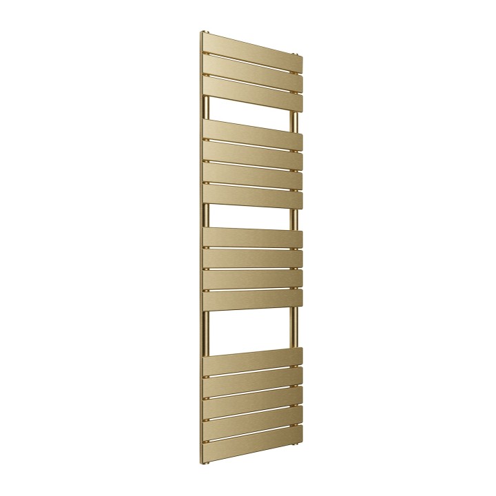 500mm (w) x 1500mm (h) "Solaris" Brushed Brass Designer Towel Rail