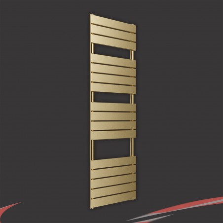 500mm (w) x 1500mm (h) "Solaris" Brushed Brass Designer Towel Rail