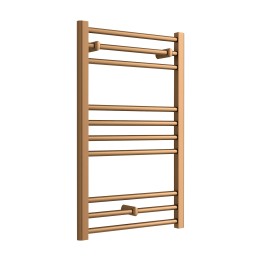 500mm (w) x 800mm (h) "Volga" Brushed Bronze Designer Towel Rail