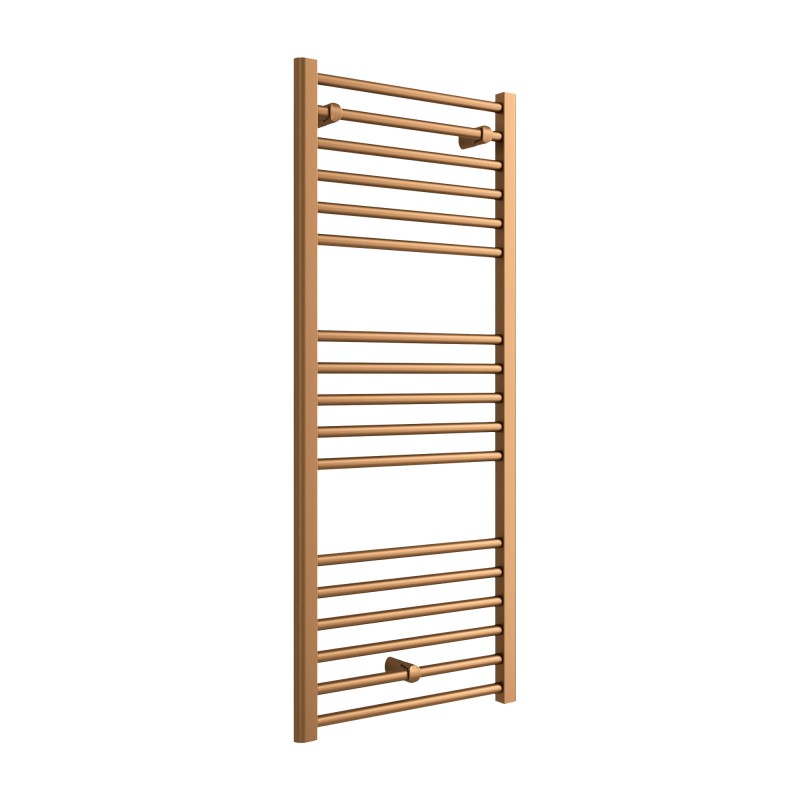 500mm (w) x 1200mm (h) "Volga" Brushed Bronze Designer Towel Rail