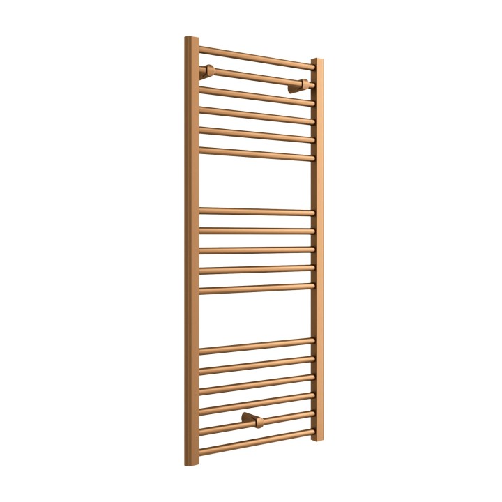 500mm (w) x 1200mm (h) "Volga" Brushed Bronze Designer Towel Rail