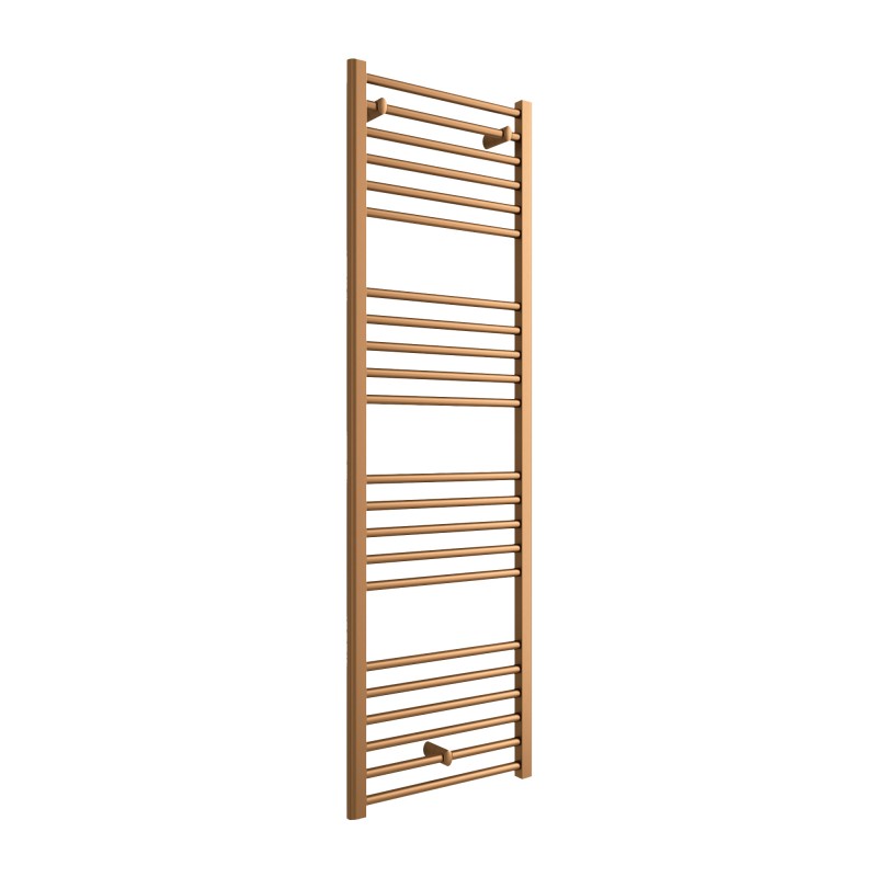 500mm (w) x 1600mm (h) "Volga" Brushed Bronze Designer Towel Rail