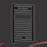 500mm (w) x 730mm (h) "Bari" Black Designer Towel Rail