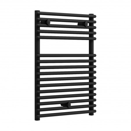 500mm (w) x 730mm (h) "Bari" Black Designer Towel Rail