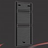 500mm (w) x 1190mm (h) "Bari" Black Designer Towel Rail