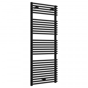 500mm (w) x 1450mm (h) Bari Black Designer Towel Rail