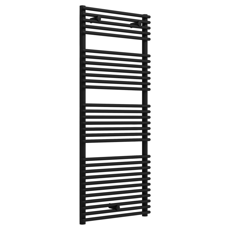 500mm (w) x 1450mm (h) "Bari" Black Designer Towel Rail