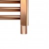 600mm (w)  x 1600mm (h) Electric "Brushed Copper" Towel Rail (Single Heat or Thermostatic Option)