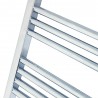 400mm (w) x 1200mm (h) Electric "Straight Chrome" Towel Rail (Single Heat or Thermostatic Option)