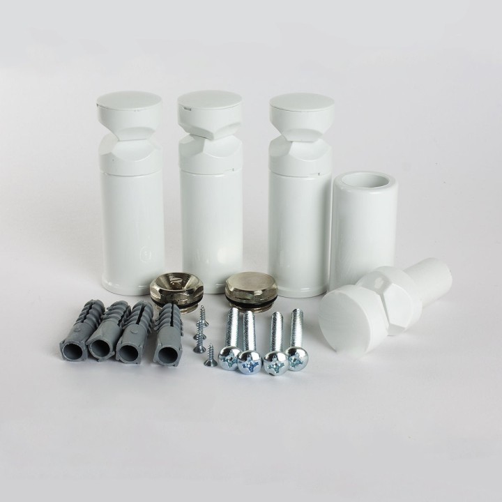 300mm (w) x 1200mm (h) Electric Straight White Towel Rail