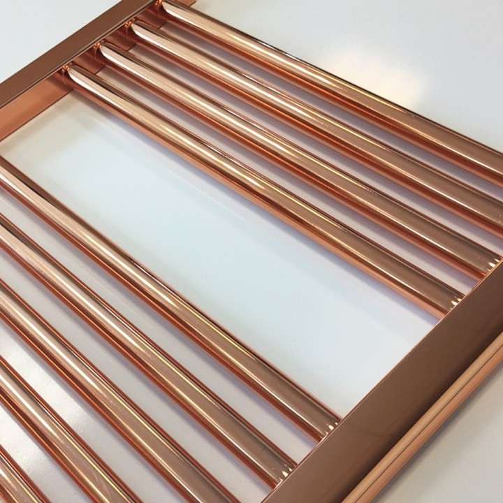 500mm (w)  x 1600mm (h) Electric Copper Designer Towel Rail