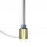 400mm (w)  x 800mm (h) Electric "Straight Brushed Brass" Towel Rail (Single Heat Or Thermostatic Option)