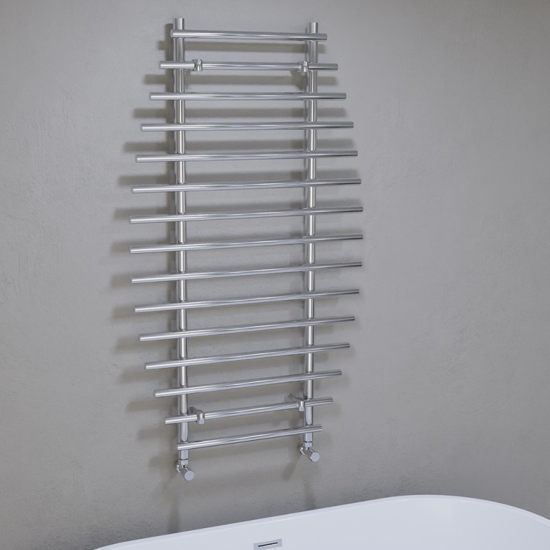 700mm (w) x 1200mm (h) Electric "Barmouth" Chrome Towel Rail (Single Heat or Thermostatic Option)