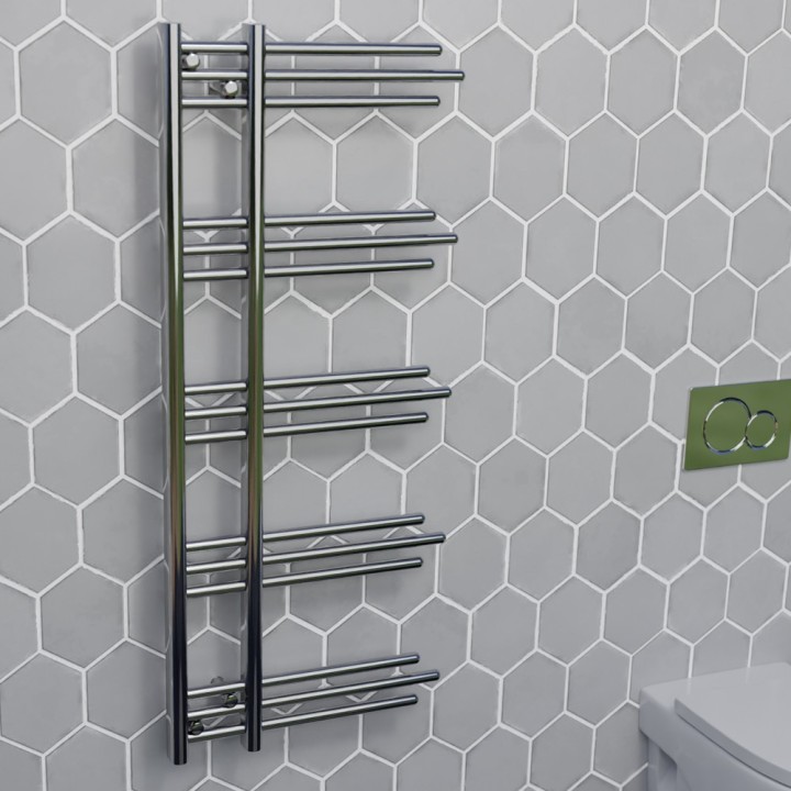 500mm (w) x 1200mm (h) Beaumaris Chrome Electric Towel Rails