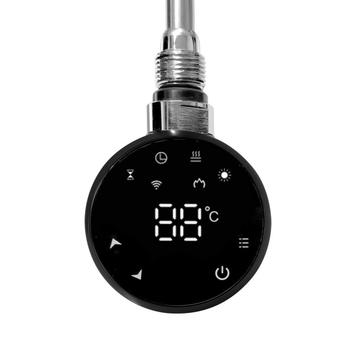 Athena Black WIFI Thermostatic Electric Heating Element - closeup