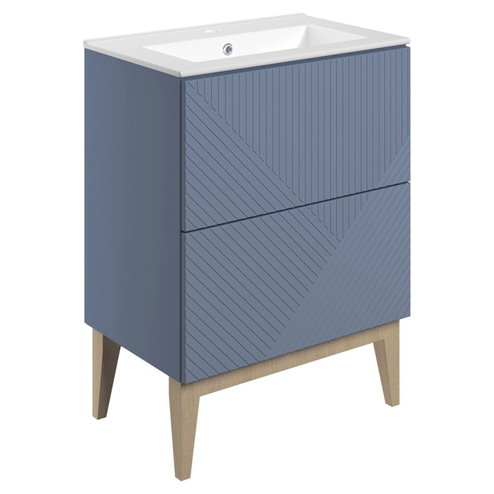Bali 615mm Freestanding Double Drawer Vanity Unit