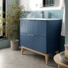 Bali 810mm Floorstanding Double Drawer Worktop Vanity Unit