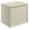 Bevel 600mm Wall Hung Double Drawer Worktop Vanity Unit