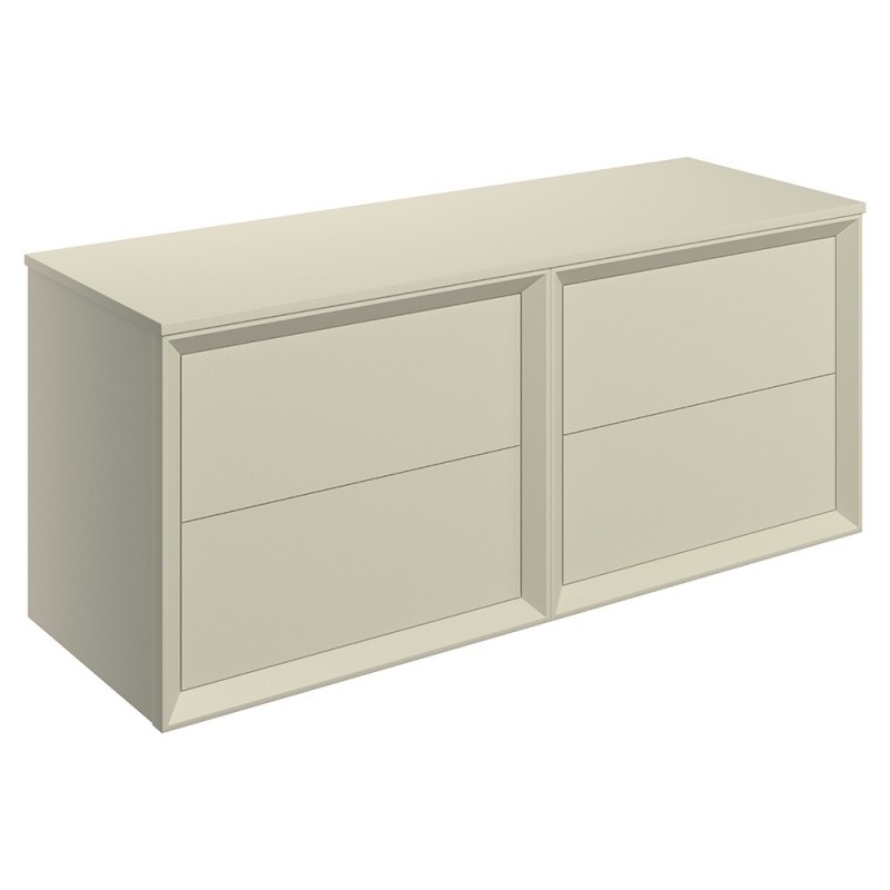 Bevel 1200mm Wall Hung Four Drawer Drawer Worktop Vanity Unit