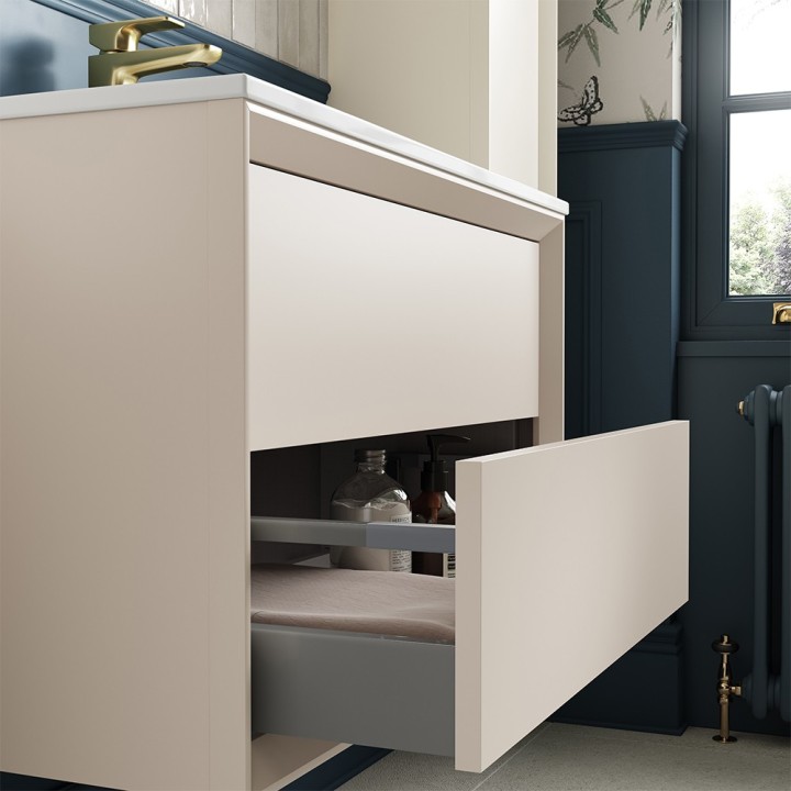 Bevel 345mm x 1200mm Wall Hung Bathroom Cabinets