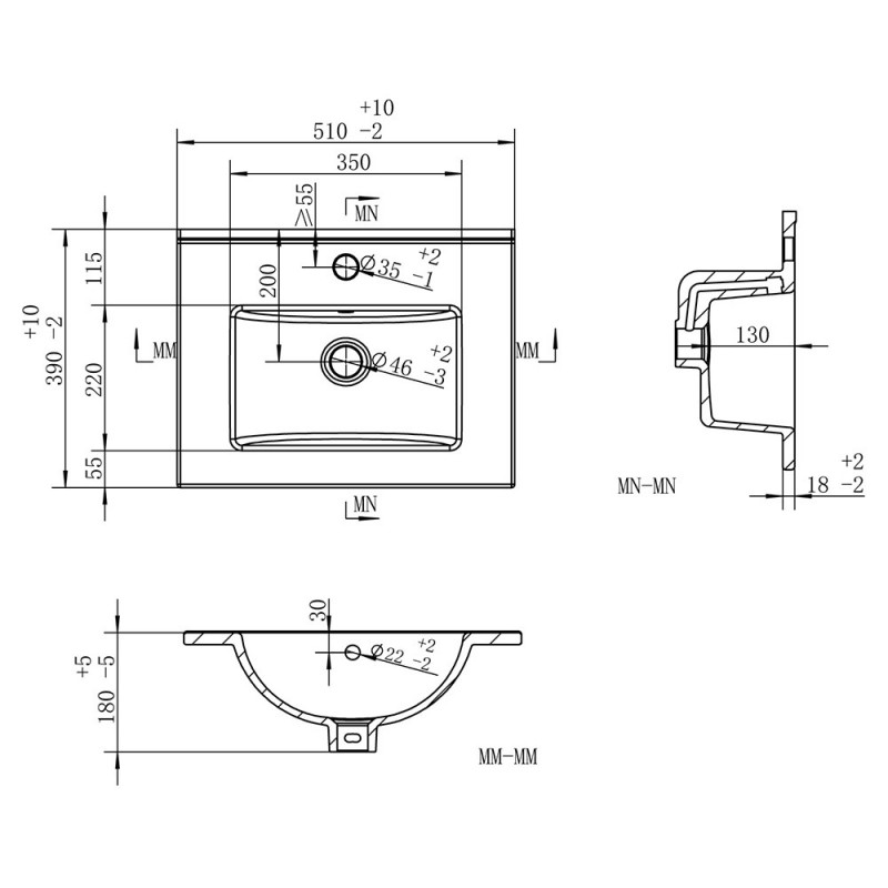 Nara 510mm Wall Hung Cupboard Vanity Units