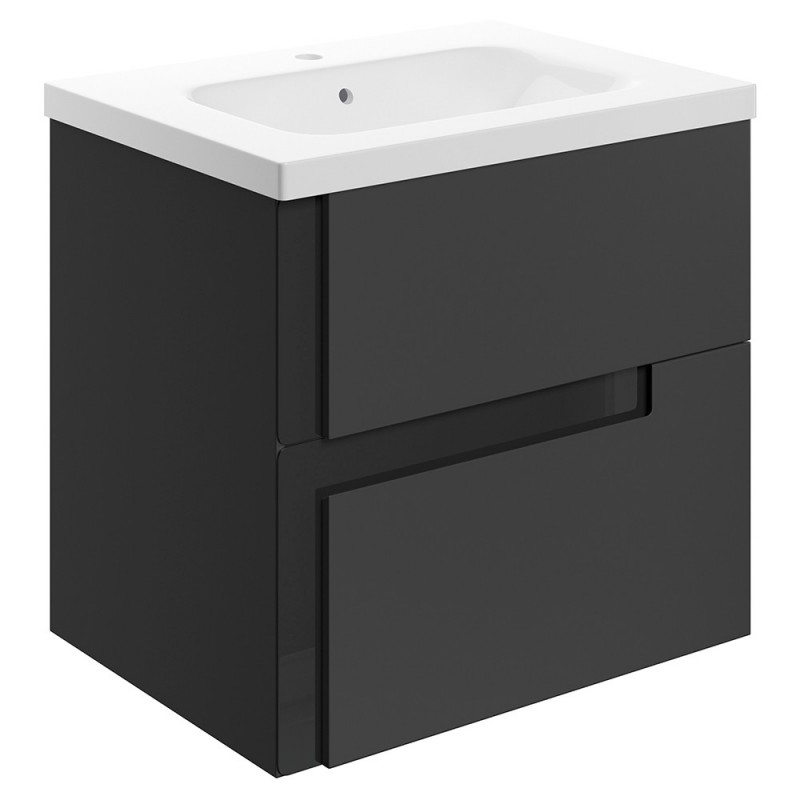 Hiroshi 615mm Wall Hung Double Drawer Vanity Units