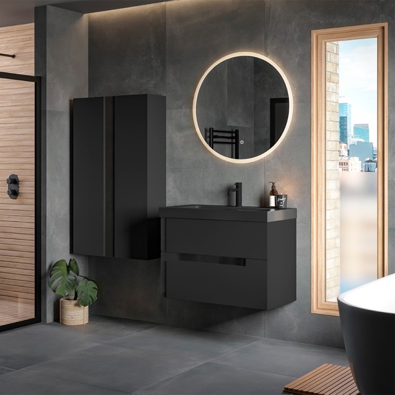 Hiroshi 815mm Wall Hung Double Drawer Vanity Units