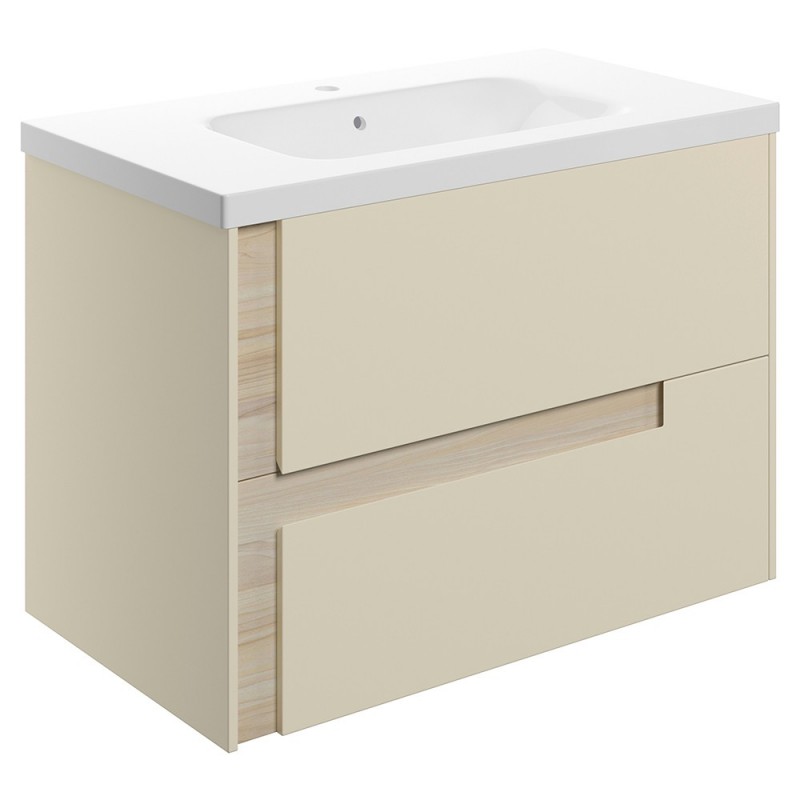 Hiroshi 815mm Wall Hung Double Drawer Vanity Units