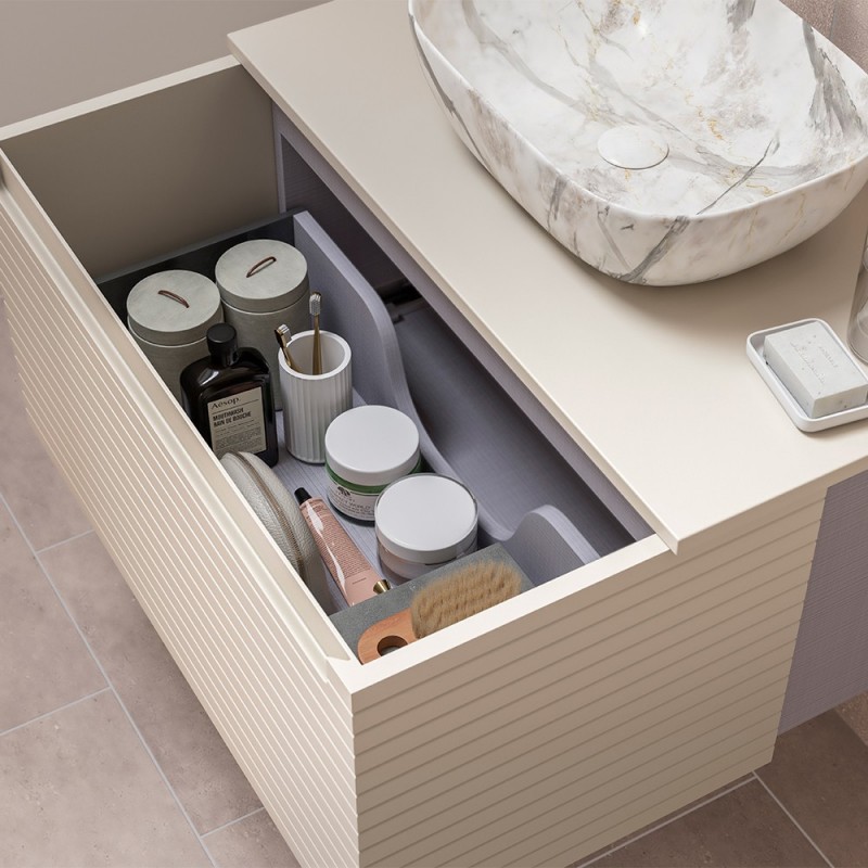 Kanto 615mm Wall Hung Single Drawer Vanity Units