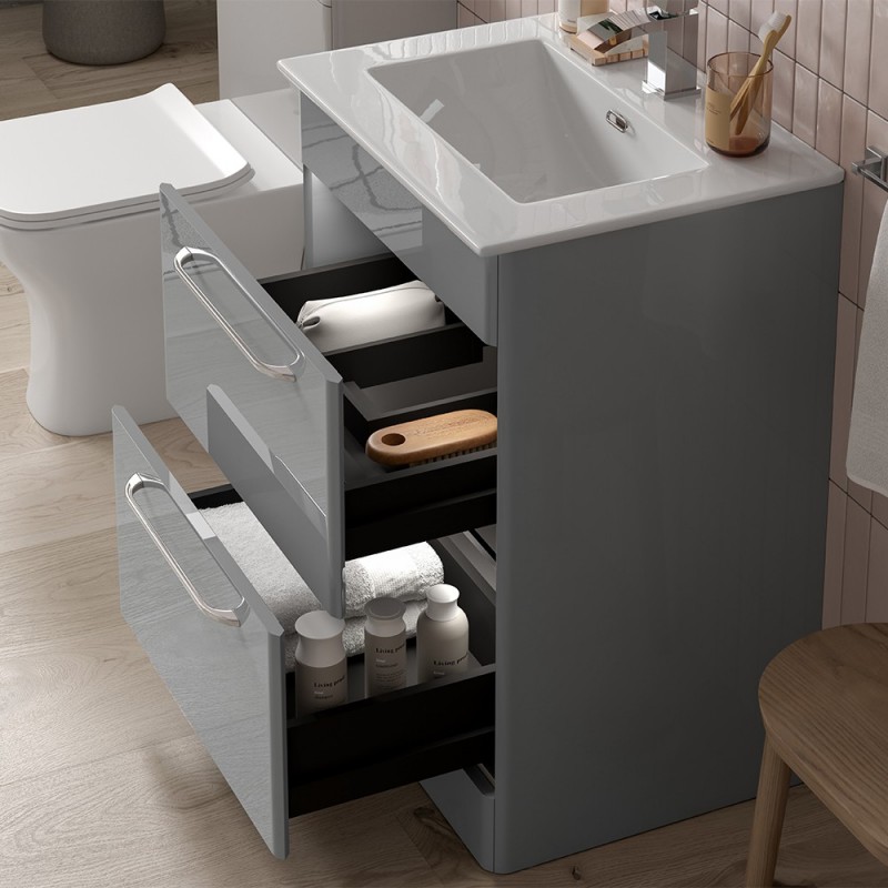 Osaka 610mm Wall Hung Double Drawer Vanity Units