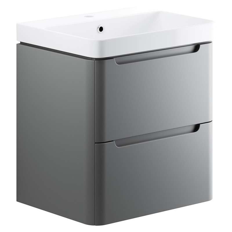 Kyoto 600mm Wall Hung Double Drawer Vanity Units