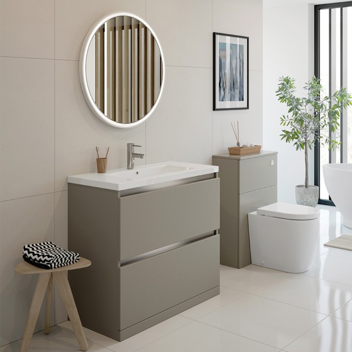 Nagano 300mm x 1500mm Wall Hung Bathroom Cabinets