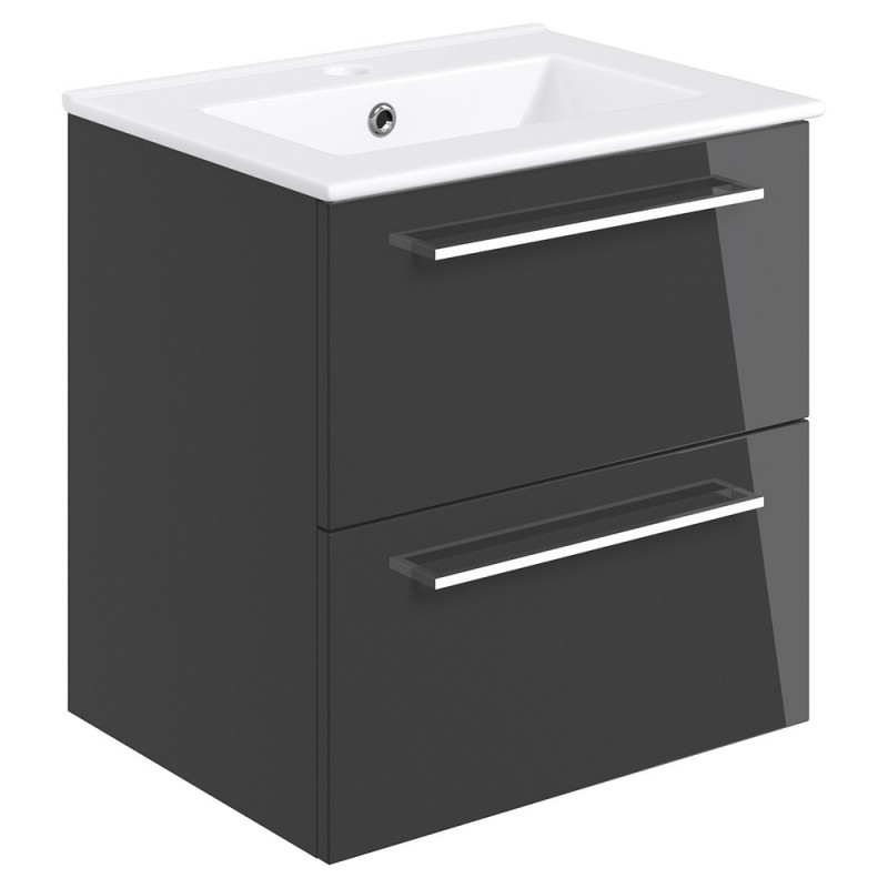 Naha 510mm Wall Hung Double Drawer Vanity Units