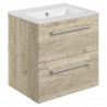 Naha 510mm Wall Hung Double Drawer Vanity Units