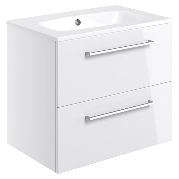 Naha 610mm Wall Hung Double Drawer Vanity Units