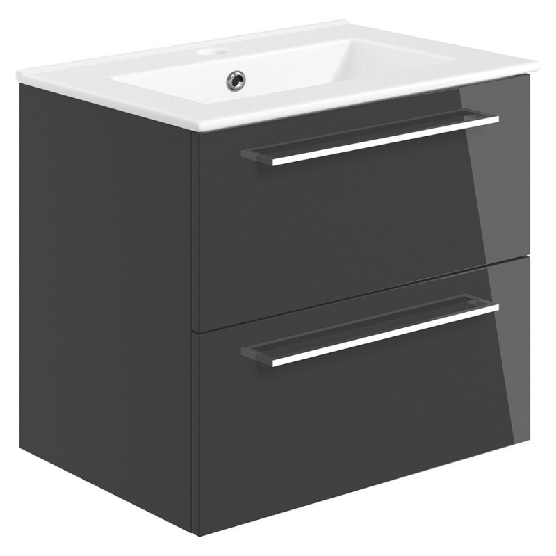 Naha 610mm Wall Hung Double Drawer Vanity Units