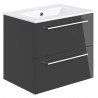 Naha 610mm Wall Hung Double Drawer Vanity Units