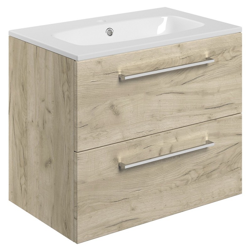 Naha 610mm Wall Hung Double Drawer Vanity Units