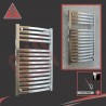 600mm x 800mm Single Heat Ellipse Chrome Towel Rail