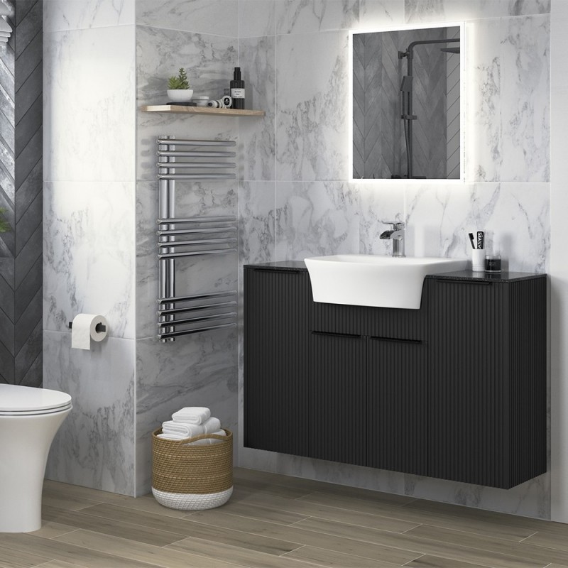 Kagoshima 1542mm (W) x 900mm (H) x 421mm (D) Basin WC & 1 Door Unit Pack