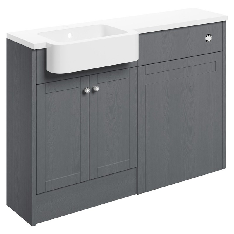 Kobe 1242mm (W) x 900mm (H) x 421mm (D) Basin & WC Unit Pack