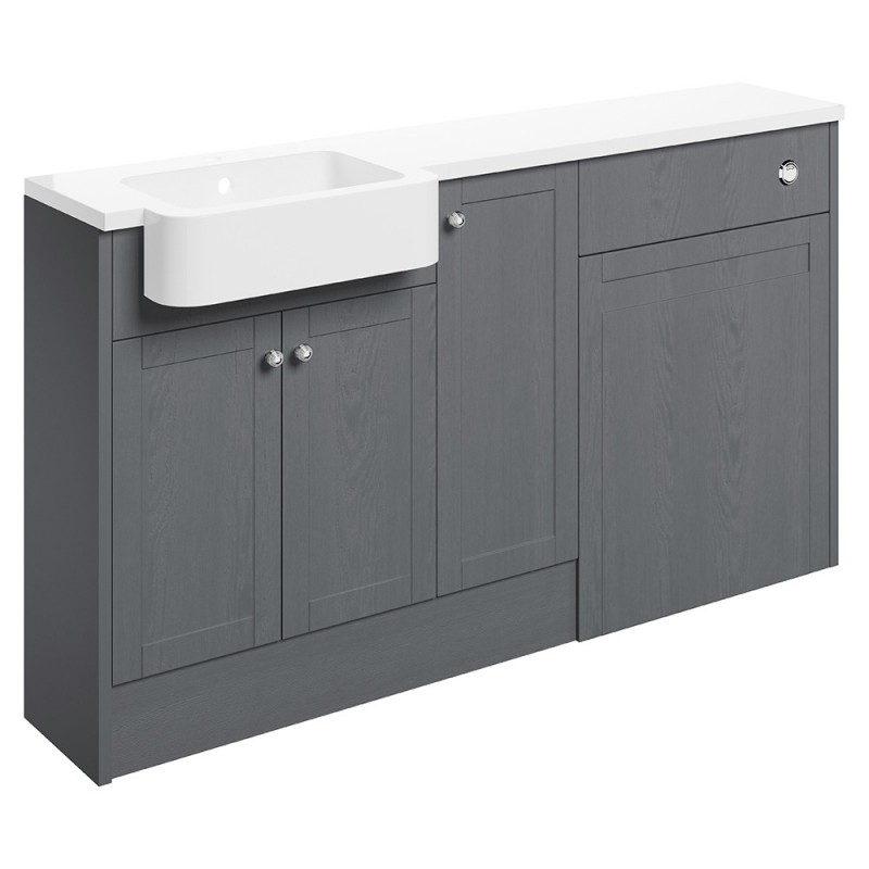 Kobe 1542mm (W) x 900mm (H) x 421mm (D) Basin WC & 1 Door Unit Pack