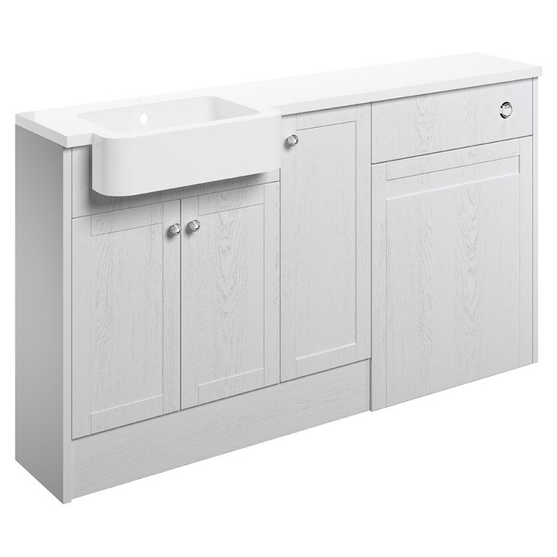 Kobe 1542mm (W) x 900mm (H) x 421mm (D) Basin WC & 1 Door Unit Pack