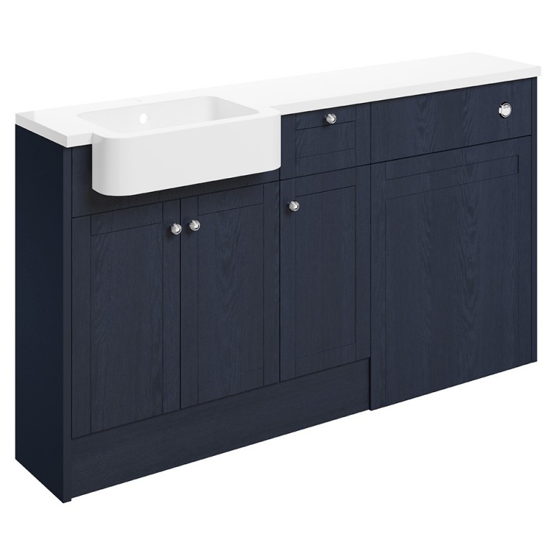 Kobe 1542mm (W) x 900mm (H) x 421mm (D) Basin WC & 1 Drawer 1 Door Unit Pack