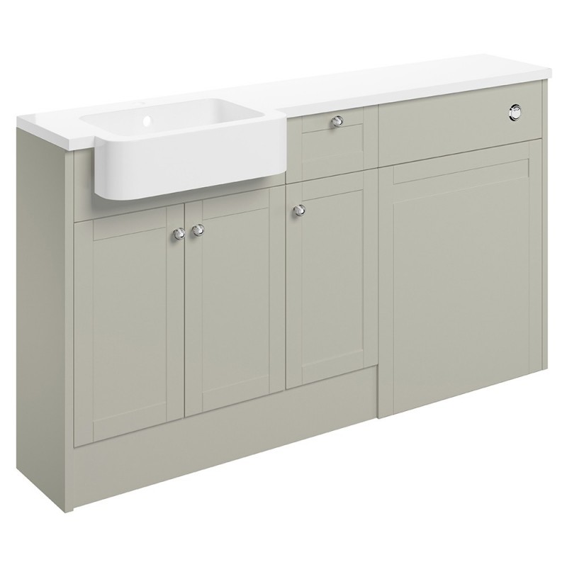 Kobe 1542mm (W) x 900mm (H) x 421mm (D) Basin WC & 1 Drawer 1 Door Unit Pack