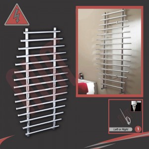 700mm (w) x 1200mm (h) Electric Barmouth Chrome Towel Rail (Single Heat or Thermostatic Option)