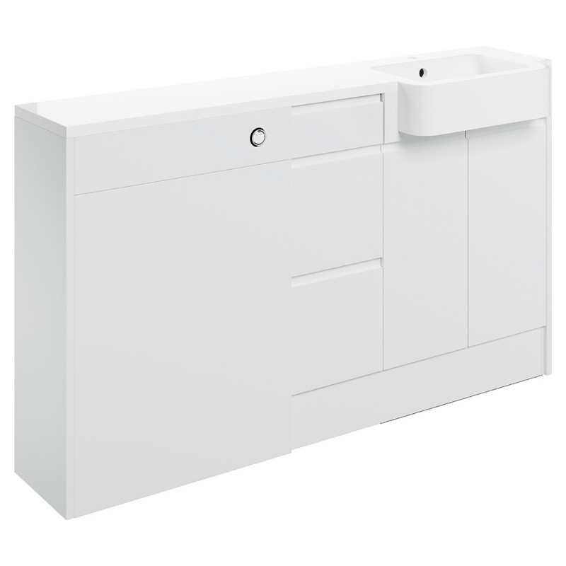 Nagoya 1542mm (W) x 900mm (H) x 421mm (D) Basin WC & 3 Drawer Unit Pack