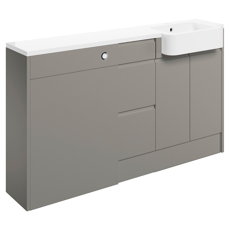 Nagoya 1542mm (W) x 900mm (H) x 421mm (D) Basin WC & 3 Drawer Unit Pack